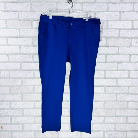 CJ Banks NWT Perfect Pant Tapered Shaped Fit Gibraltar Sea Blue  Size 16WP - Picture 2 of 9